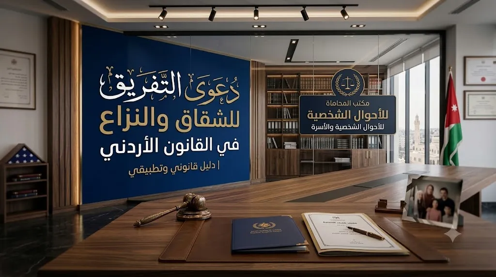 دعوى الشقاق والنزاع في القانون الأردني  |  الإجراءات والحقوق